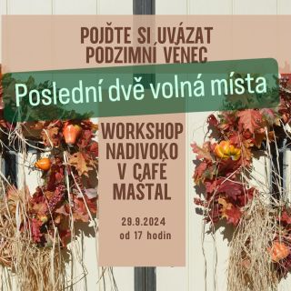Již tuto neděli v @mastal_cafe_vitezna budeme plést a zdobit podzimní věnce. V malém kroužku, na krásném místě, s kávou a...